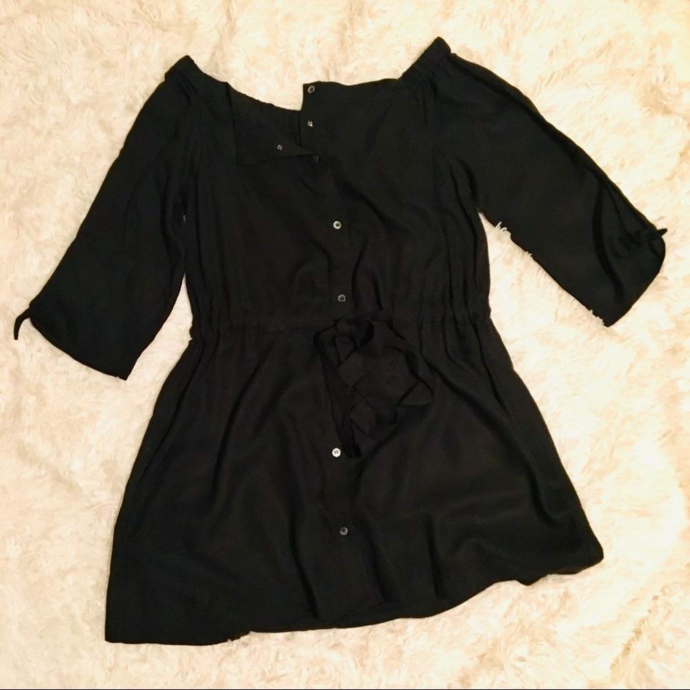 Black Off-the-Shoulder Dress